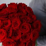 Love — bouquet of fresh red roses