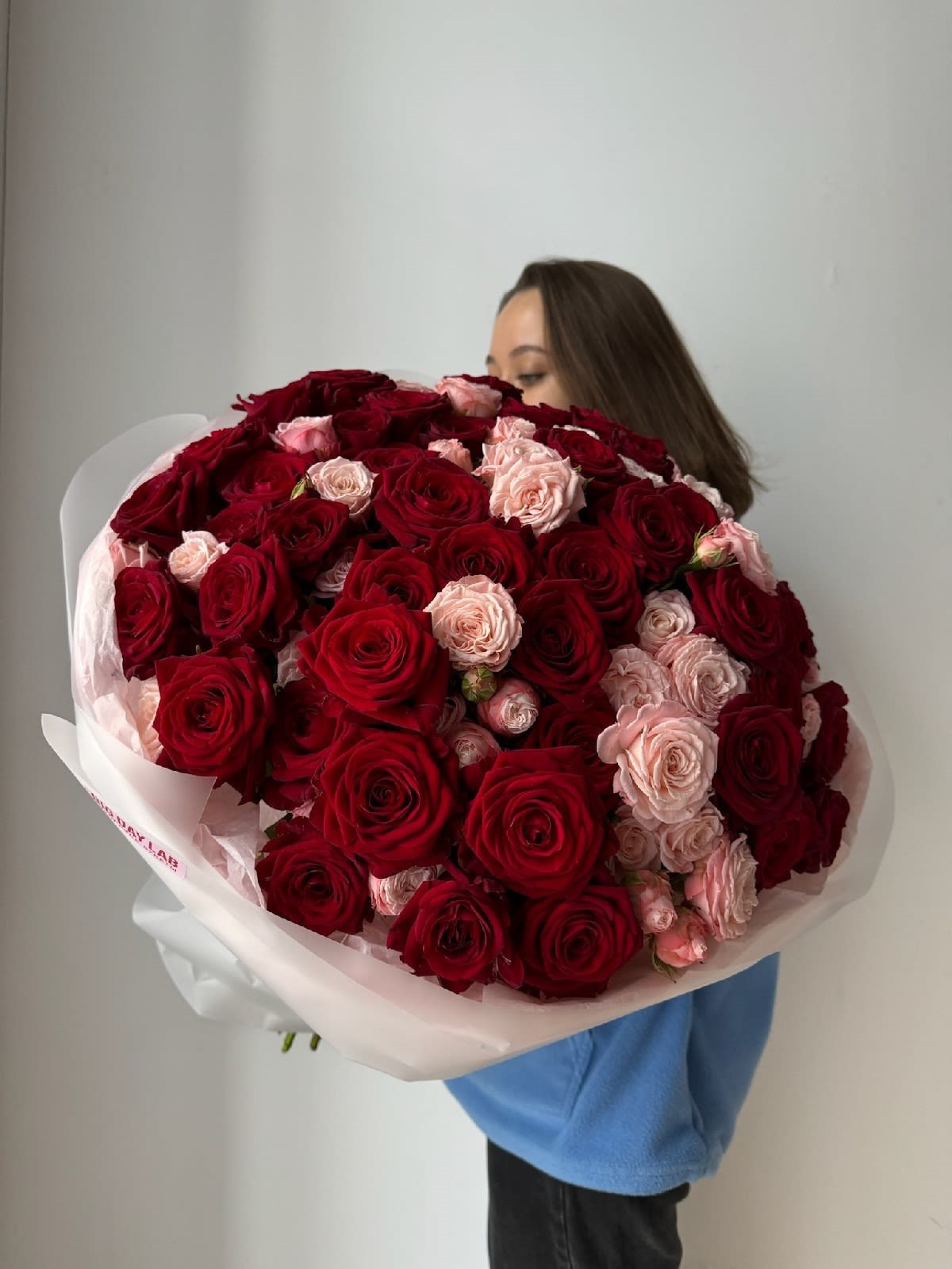 Red and Peach roses