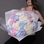 Mix of Hydrangea — 15 stems of fresh hydrangea in light pink, blue and white colors